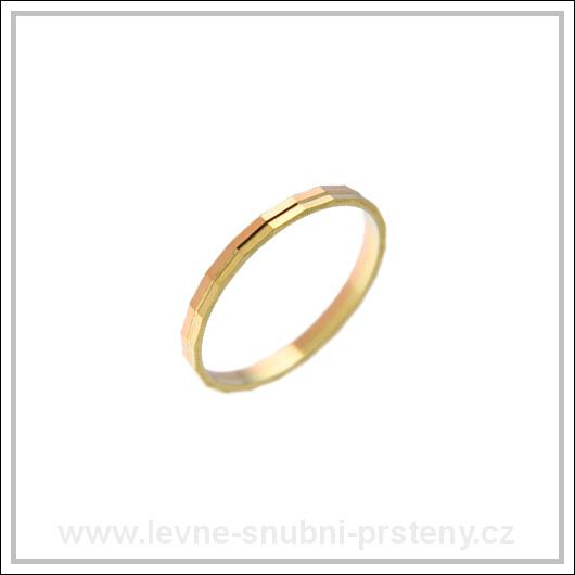 Snubní prsteny LSP 2799 kombinované zlato