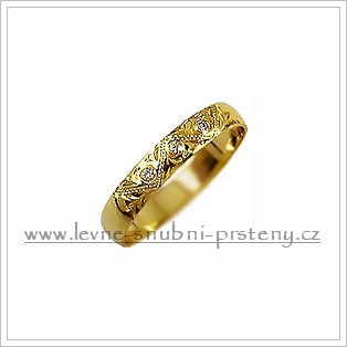 Snubní prsteny LSP 2803 žluté zlato s diamanty