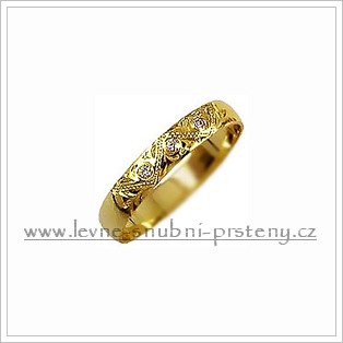 Snubní prsteny LSP 2803z žluté zlato se zirkony