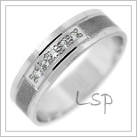 Snubní prsteny LSP 2805b bílé zlato