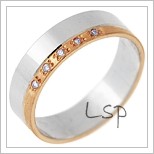 Snubní prsteny LSP 2806 - kombinované zlato