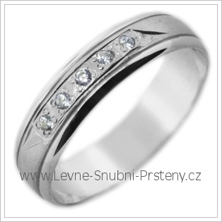 Snubní prsteny LSP 2823b bílé zlato