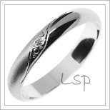 Snubní prsteny LSP 2842b bílé zlato