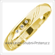 Snubní prsteny LSP 2843 žluté zlato
