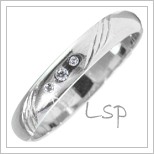 Snubní prsteny LSP 2843b bílé zlato