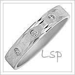 Snubní prsteny LSP 2864b bílé zlato