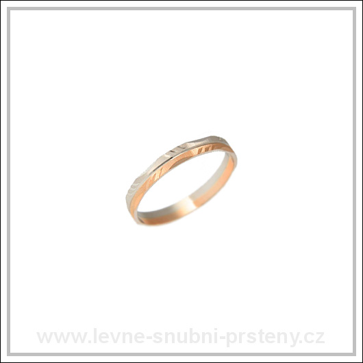 Snubní prsteny LSP 2883 kombinované zlato
