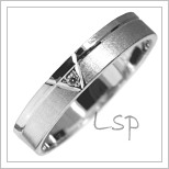 Snubní prsteny LSP 2885b bílé zlato