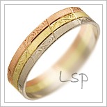 Snubní prsteny LSP 2891 kombinované zlato