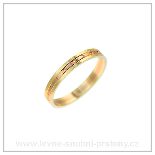 Snubní prsteny LSP 2918 kombinované zlato