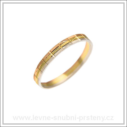 Snubní prsteny LSP 2951 kombinované zlato