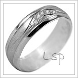 Snubní prsteny LSP 2973b bílé zlato